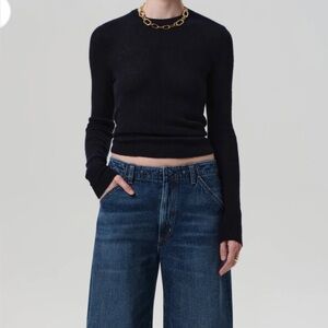 Citizens Of Humanity Alessia Crewneck Sweater Navy brand new nvr worn tag large!